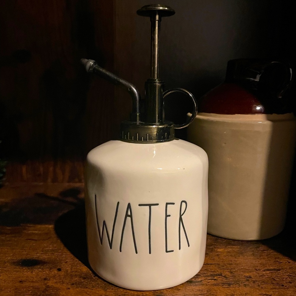 Rae Dunn Mini Watering Can: Elegant, rare, 6.5". New, off-white. No box.